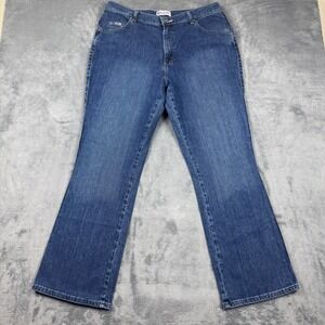 Lee National Denim Day Jeans Womens 16 Medium Blue Pink Embroidery IZS-F574-013